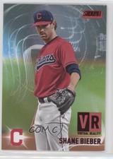 2021 Topps Stadium Club Virtual Reality Red Shane Bieber #VR-15 0ne3