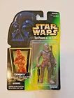 Power of the Force Chewbacca with Bowcaster and Blaster Rifle Green Card
