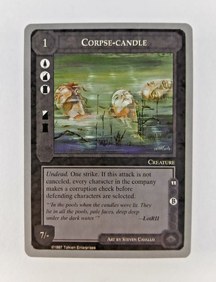 Corpse Candle - Middle Earth CCG card (1998 ICE) MECCG Silver Grey Border LotR