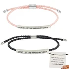 DON'T LET THE HARD DAYS WIN Motivational Tube Bracelets Birthday Gift for Friend