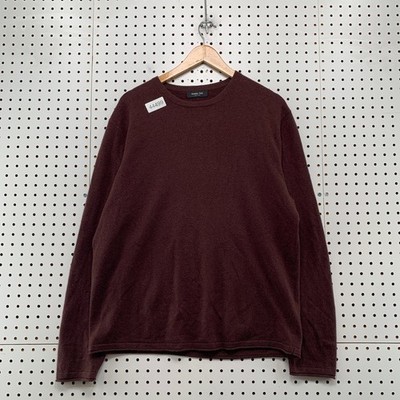 Massimo Dutti Wool Sweater Mens Large Brown Yak Blend Soft Business Preppy