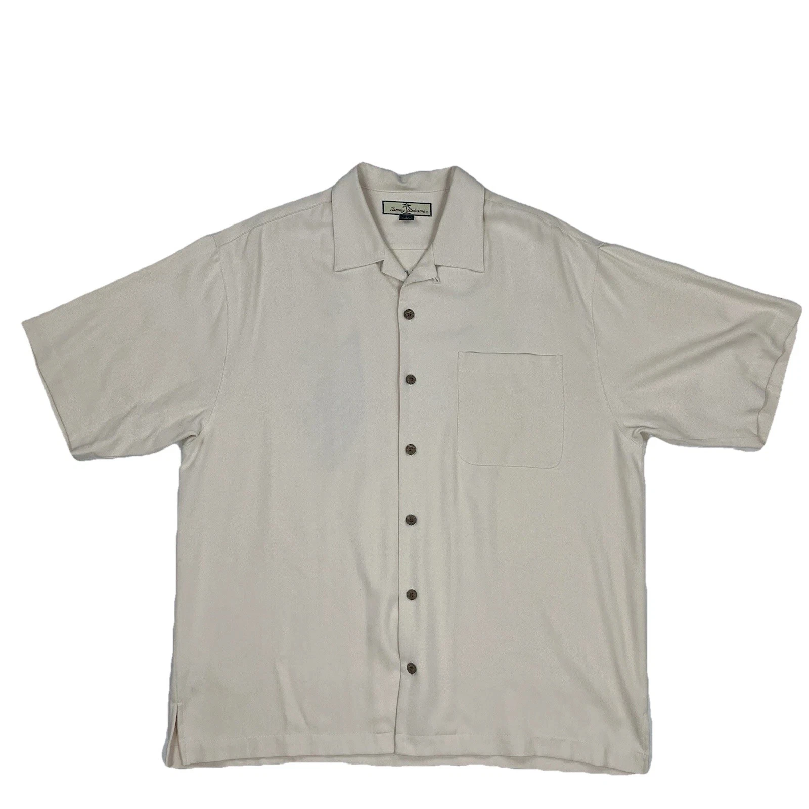 Tommy Bahama Button Up Shirt Large Beige One Nation Under The Sun United States