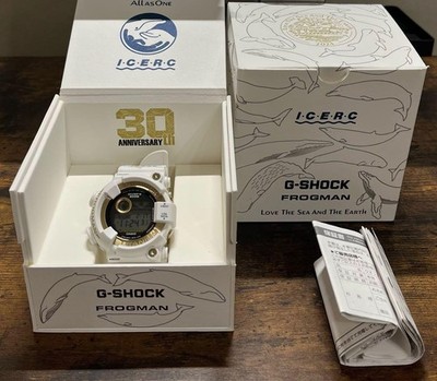 CASIO G-Shock Frogman GW-8201K-7JR 30th ICERC Dolphin Whale Solar White Men's
