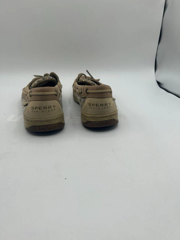 Sperry Top Sider Boat Para Mujer Talla 8M Marrón Estampado Leopardo Encaje Sin Cordones Cuero Foto 3 de 4