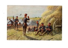 Sie Bieten auf eine Feldpostkarte . Deutscher Kriegerbund Biwaksmalzeit 1915