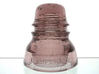 FIZZY DARK PLUM PURPLE CALIFORNIA Glass Hoopskirt Insulator