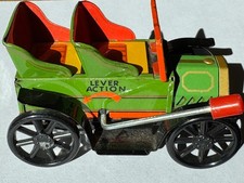 Vintage T.P.S. Lever Action Mechanical Tin  Toy Car Shackman NY . Made in Japan