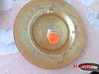 glasteller  goldgelb Dekoteller, Top Table Hand Painted Glass Durchm.  20 cm VI