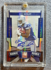 2010 Panini Donruss Elite Dez Bryant Aspirations Rookie RC Auto /49 #165 Cowboys