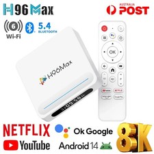 H96Max H618 Plus TV Smart Box 8K WiFi6 Android14 Media Player HDMI USB 128GB AU