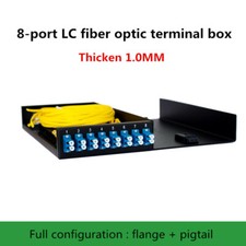 8-port LC fiber optic terminal box thickened 1.0MM including flange pigtail