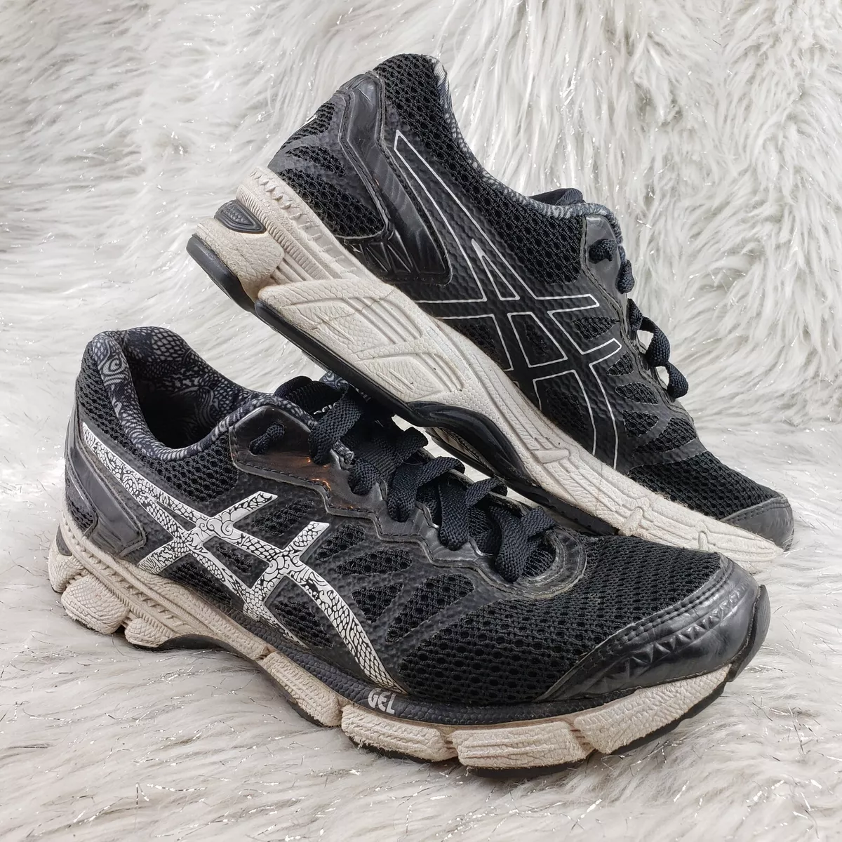 Asics GEL Enhance Ultra 4 Black White Low Top Running Shoe T75CQ