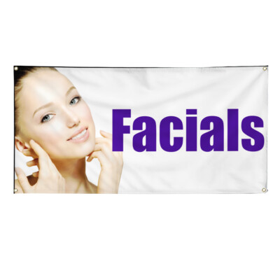 Vinyl Banner Multiple Sizes Facials Business C Business Salon & Spa Outdoor