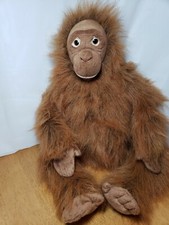 Vintage AURORA World Inc 15" Orangutan Ape Plush Sweet Face Red Fur