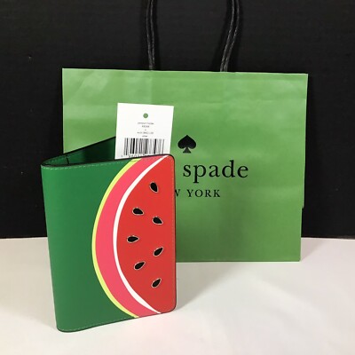 Kate Spade Green Red Pink Watermelon Passport Holder What A Melon