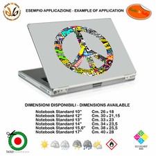 Peace symbol sticker notebook contoured sticker bomb peace tablet print pvc