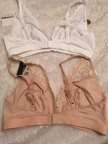 2 Wacoal Embrace Lace Bra Lot Set 40/XL Unlined Soft Cup Bralette 852191 J-Hook - Picture 3 of 5