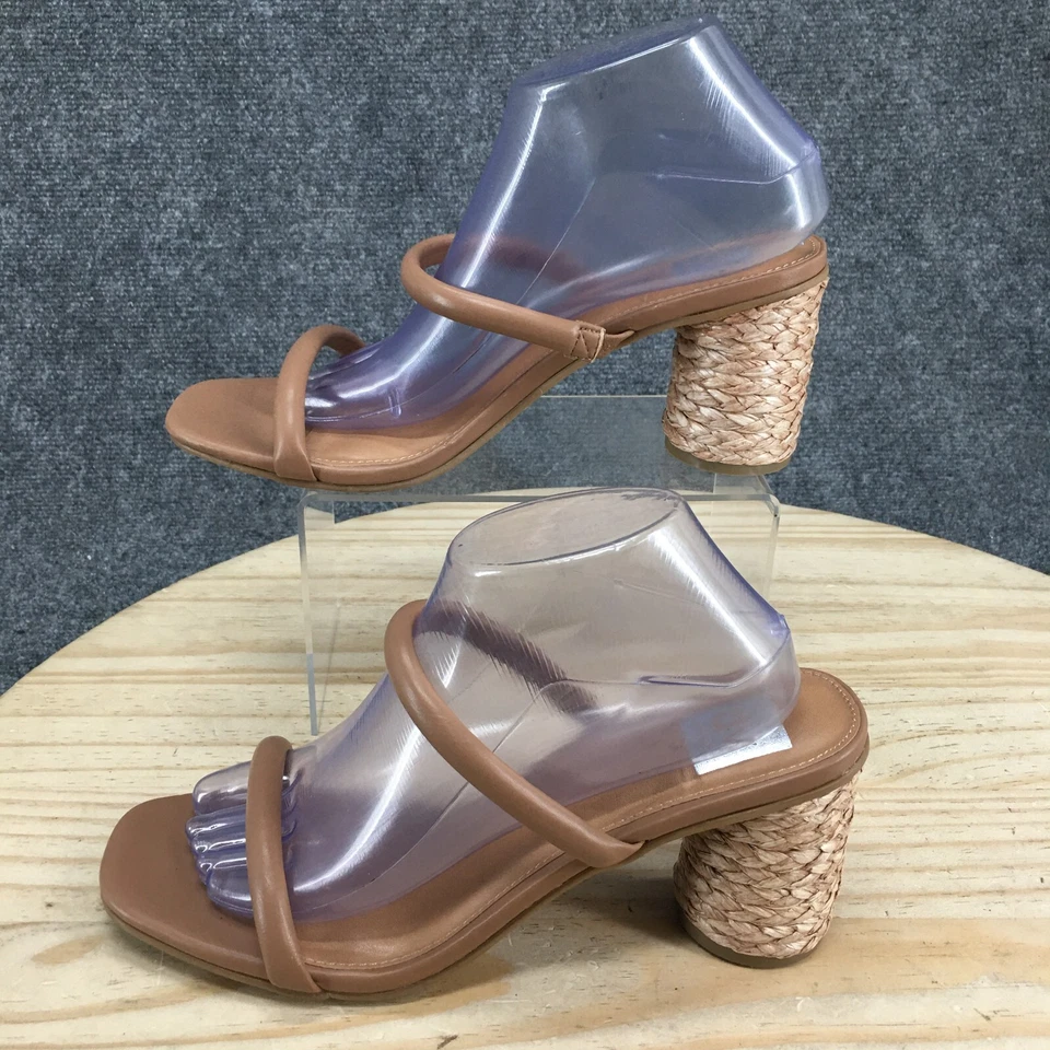 Sandalias Dolce Vita para mujer 10 Merrick Slide beige imitación cuero informales tacones altos Foto 2 de 4
