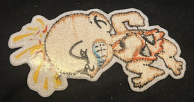 BONK embroidered badge patch figure caveman action arcade TurboGrafx-16