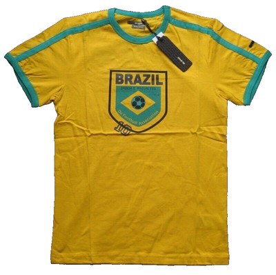 T-Shirt Brasilien Brazil gelb Retro Shirt WM EM Fußball Gr. XL BLEND