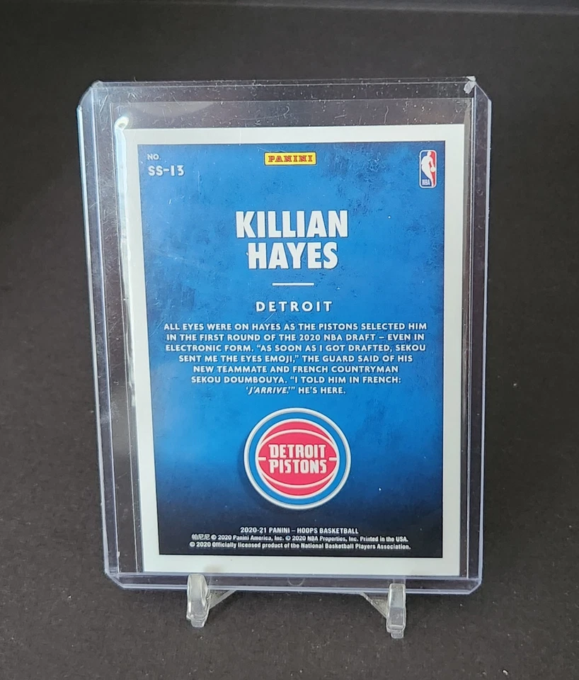 2020-21 Panini NBA Hoops Killian Hayes #SS-13 Now Playing RC Rookie Silver Foil - Image 2 of 2