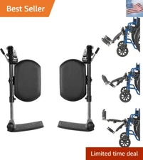 Wheelchair Elevating Legrests ，Composite Footplates with Padded Calf Supports...