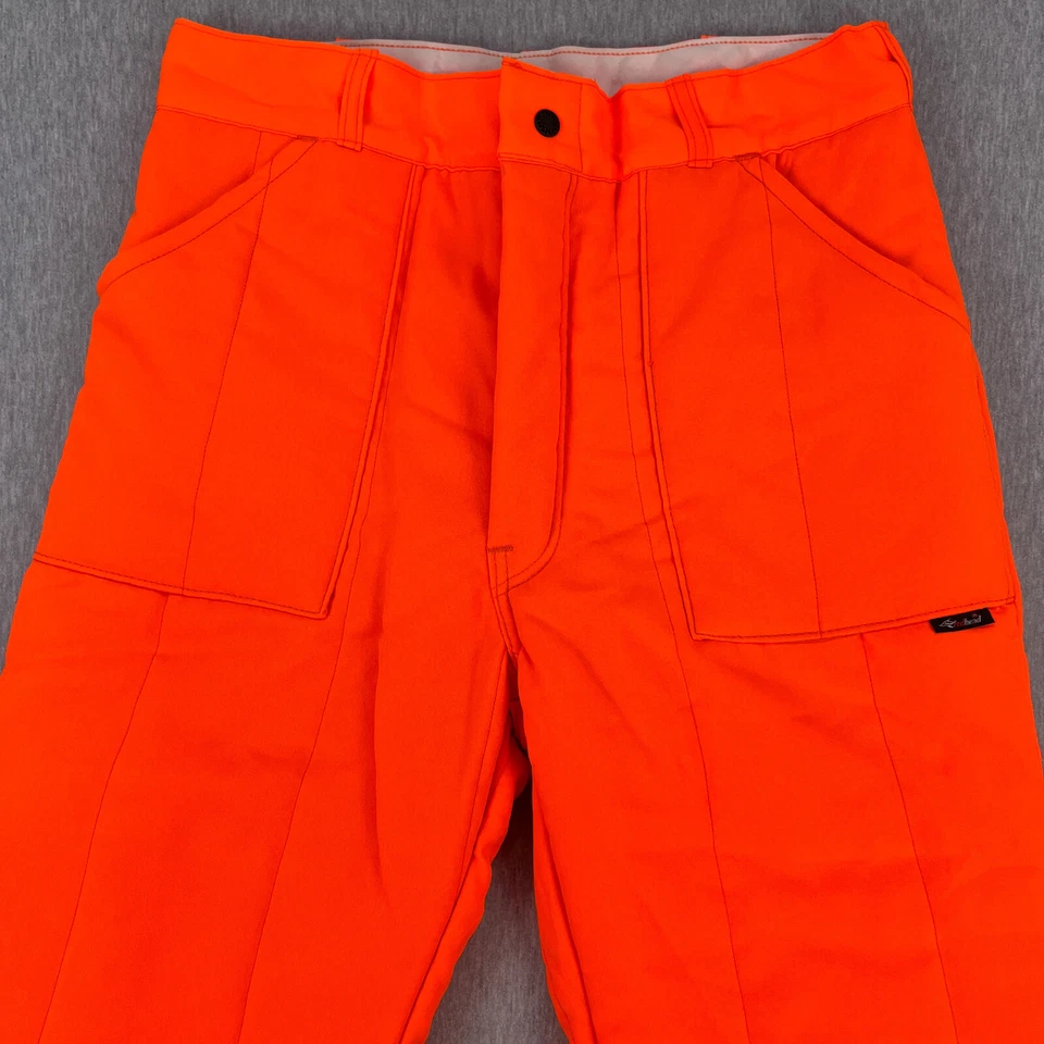 Vintage RedHead Insulated Pants Mens M 34x31 Hunting Orange NEW Deadstock 80s - Image 2 of 4