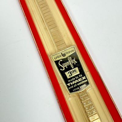 Vintage Brite Replacement Watch Band Superflex Ladies Gold Tone New 151 D