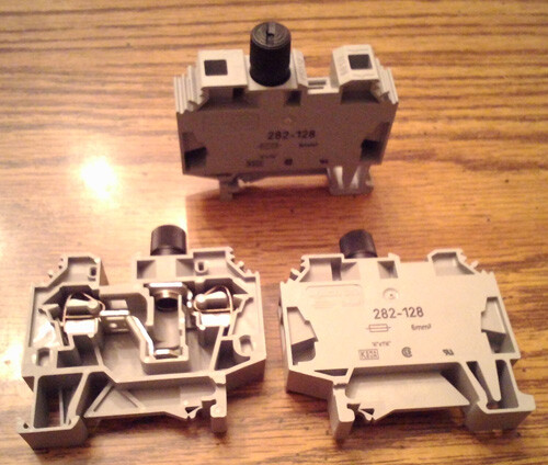 Lots of 3: WAGO 282-128 Modular Fuse Terminal Blocks