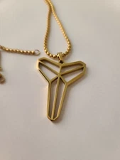 Lakers Kobe Black Mamba Gold Stainless Steel Pendant Necklace Last Ones!