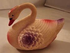 Old 1940s Celluloid Swan - Childs Bathtub Toy Rattle - Nice