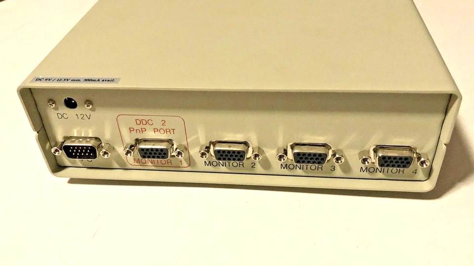 QVS Analog Monitor Splitter and Extender MSV-104E - 1 PC to 4 VGA/XGA monitors - Image 3 of 4