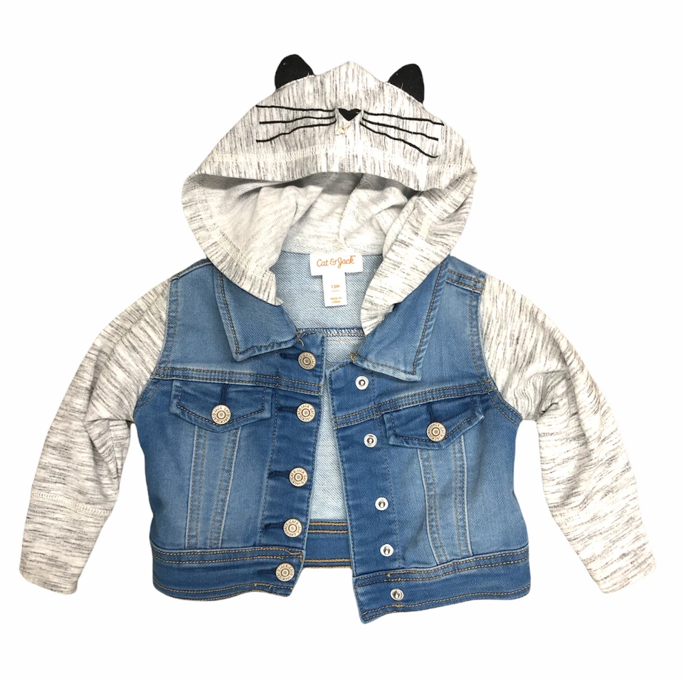 Cat in top jean jacket