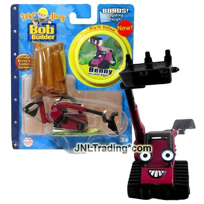 Yr 2006 Bob the Builder Take Along Die Cast Dig-It Yellow BENNY the Small Digger