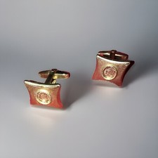 Vintage Gold Tone Foster Cufflinks - Made In USA PAT. PEND. - See Desc.