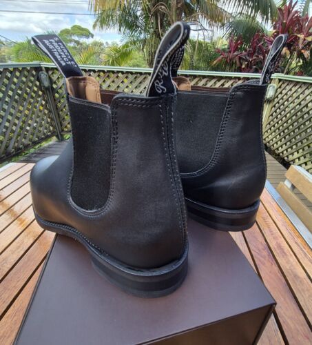 RM Williams Comfort Craftsman 11US 10G Black Mens Leather Boots BRAND NEW! - Bild 3 von 8