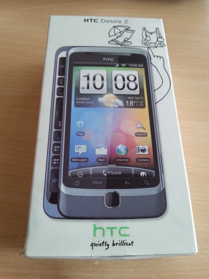 HTC DESIRE Z GRAU TOP+OVP+VIELE EXTRAS+RECHNUNG+DHL VERSAND - Bild 4 von 4