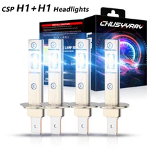 4x H1 LED Headlight Bulbs Conversion Kit High Low Beam Super Bright 10000K White