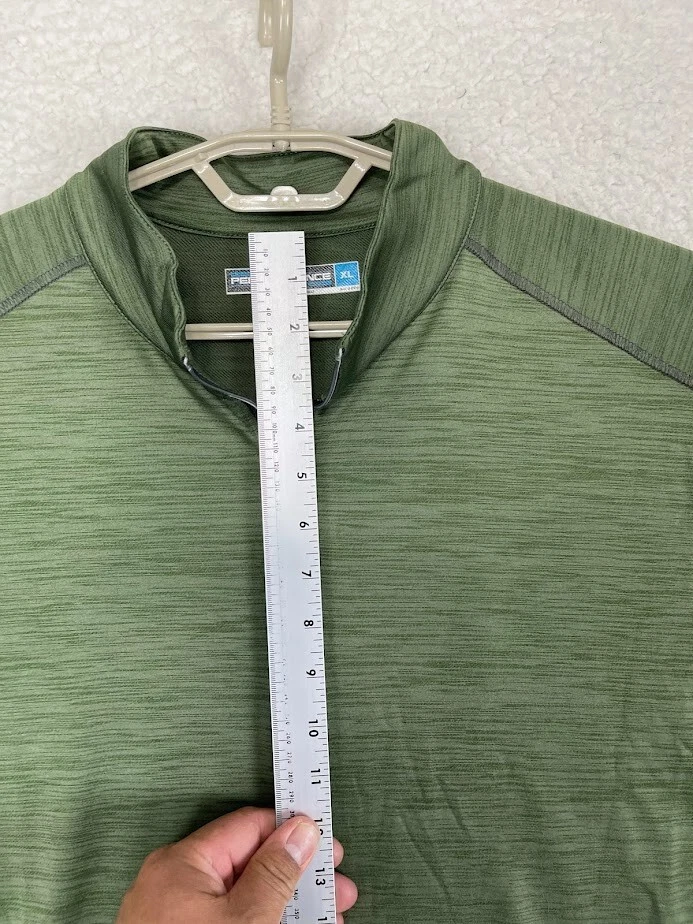 Roundtree & Yorke Sweater Men's XL Green 1/2 Zip Outdoor Activewear Performance - Image 4 of 4