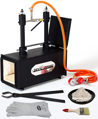 DFPROF2+1D GAS PROPANE FORGE Furnace Burner Knife Making Blacksmith Farrier