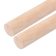 Wooden Dowel Rods, 25mm 1 x 12 Inch Round Wooden Rod for DIY,Pack of 2