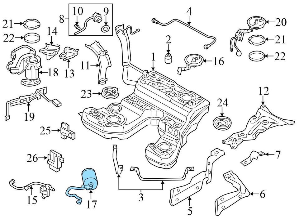 AUDI A8 QUATTRO 2011-2018 - Filtro de combustible 4H0201511A Foto 4 de 4