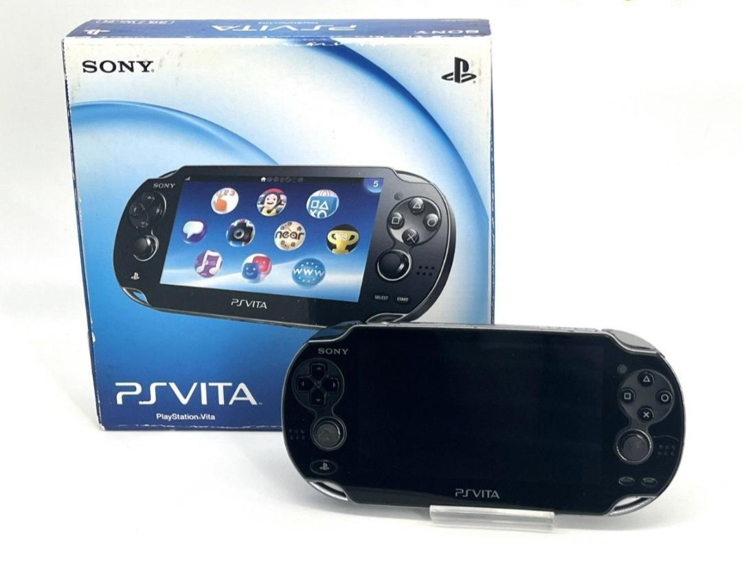 VITA　PCH-1100 Sony PlayStation PS Vita PCH-1100 3G Wi-Fi Black Console w/ Box AC
