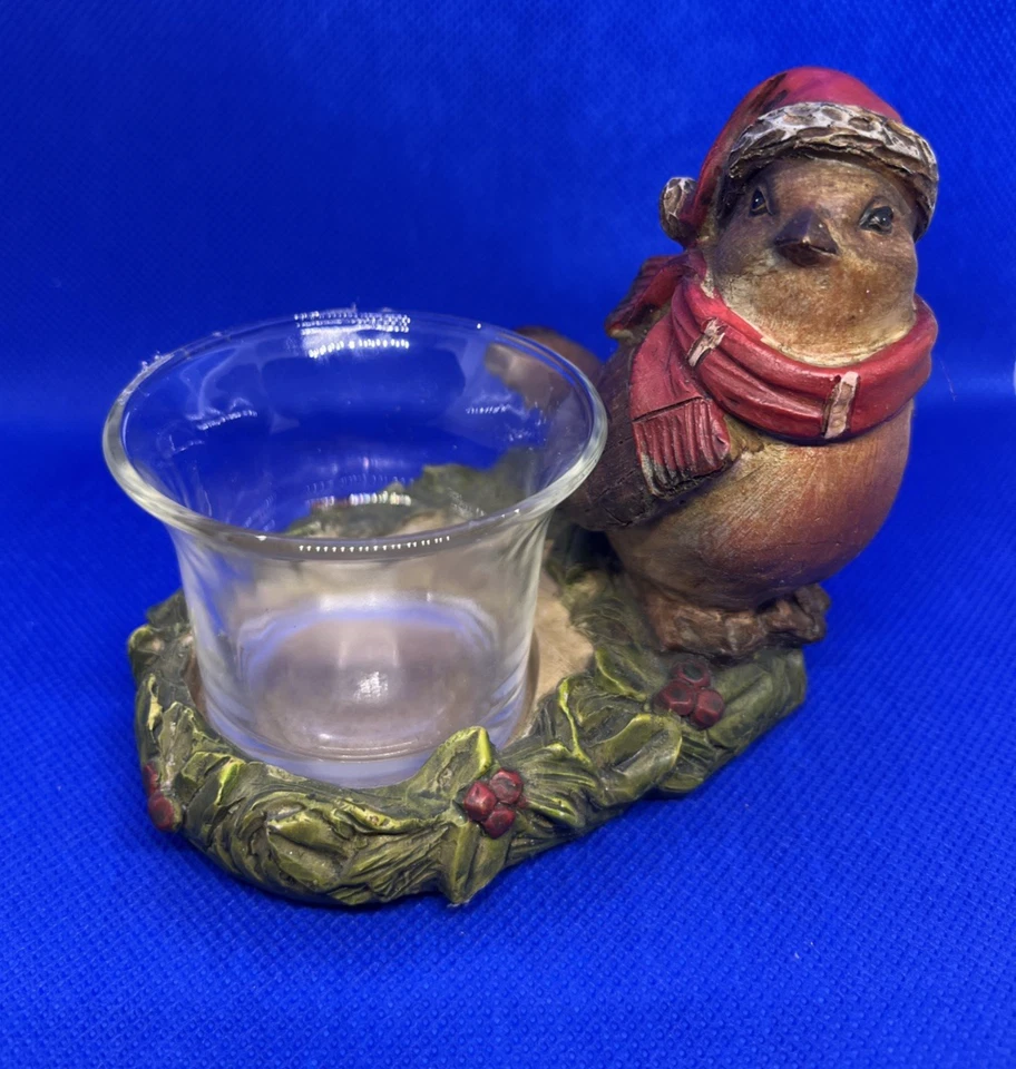 Candelabro votivo Robin Tealight de colección Tii Collections 4" resina W2419 Foto 4 de 4