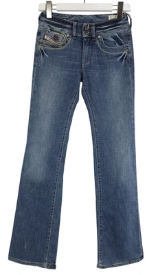 DIESEL Ronhar Stretch 008BL Jeans Damen W26/L32 Distressed Whiskered Blau - Bild 1 von 4
