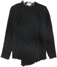 Ginger Womens Lace Boucle Jacket, black, XS
