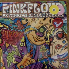 PINK FLOYD Psychedelic Soundcheck PROMO 2lp Fucsia/yellow Vinyl Limited