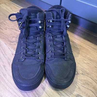 Supra Vaider Mens sz 10 Black Suprastorm Technology High Skate 08043-060-M