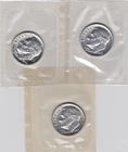3  x  Roosevelt   Dimes  (90% Silver)  Sharp  (1962 P, 1963 P, & 1964 P)  Coins