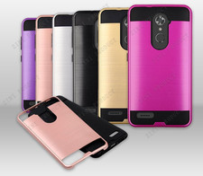 For Cricket ZTE Grand X4 /Z956 Case Armor Kickstand Shock Proof Hard Soft Cover